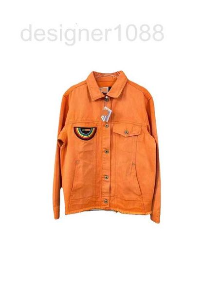 designer loe * 2022 early autumn new orange pocket rainbow embroidered denim jacket f2a0, Black;brown
designer loe * 2022 early autumn new orange pocket rainbow embroidered denim jacket f2a0, Black;brown