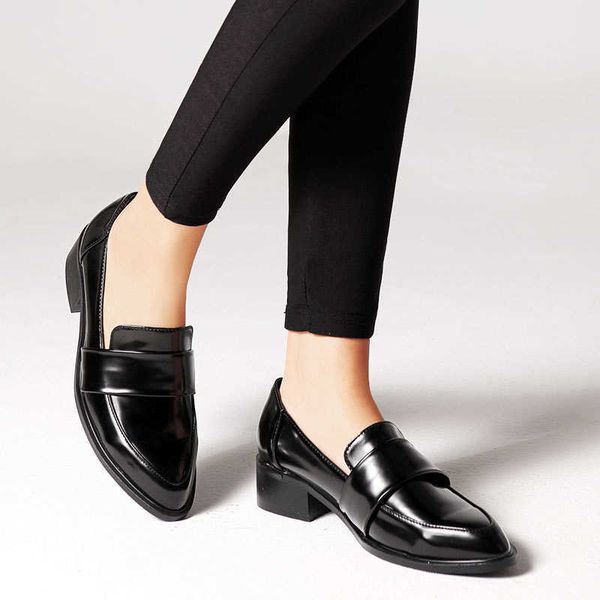dress shoes chunky heels japanned leather shoes woman pointed toe large sizes 3542 flats slip on casual comfy loafers solid brief moccasins, Black
dress shoes chunky heels japanned leather shoes woman pointed toe large sizes 3542 flats slip on casual comfy loafers solid brief moccasins, Black
