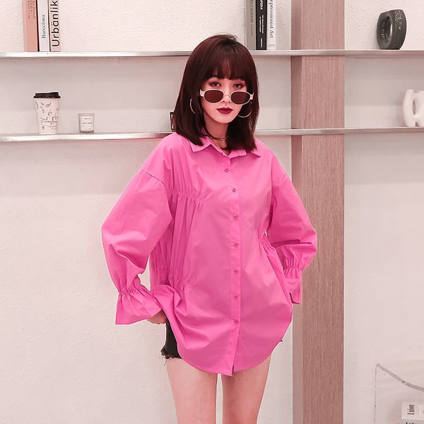 women's blouses shirts elegant shirt for women flare long sleeve loose ruched oversized casual blouses female clothing 230309, White
women's blouses shirts elegant shirt for women flare long sleeve loose ruched oversized casual blouses female clothing 230309, White