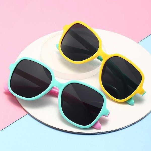 large square frame silicone leg polarized kids sunglasses sunshade men and women, Blue
large square frame silicone leg polarized kids sunglasses sunshade men and women, Blue