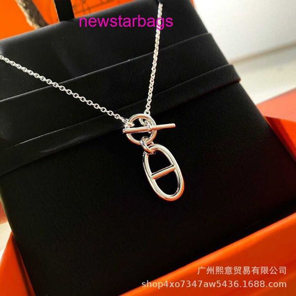 designer herms necklace for sale high-version s925 sterling silver korean fashion pig nose necklace women's delicate and simple collarb, Black
designer herms necklace for sale high-version s925 sterling silver korean fashion pig nose necklace women's delicate and simple collarb, Black