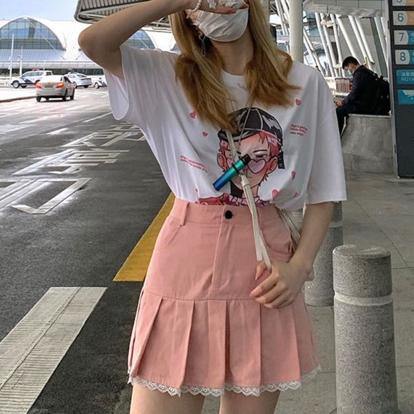 skirts mini women pleated high waist streetwear summer casual solid denim vintage sweet lace fashion design teen girls chic 230309, Black
skirts mini women pleated high waist streetwear summer casual solid denim vintage sweet lace fashion design teen girls chic 230309, Black