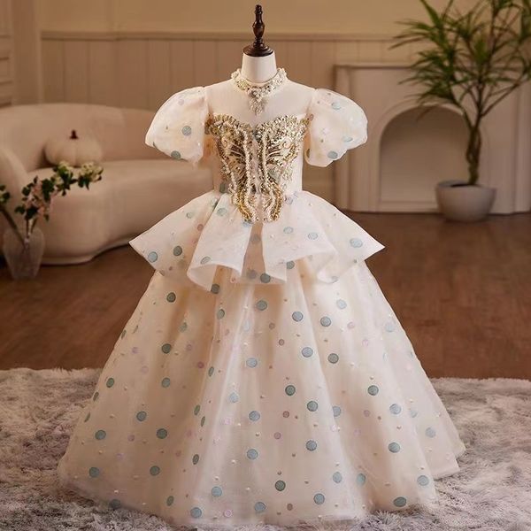 luxurious flower girl dress long dresses bead 3d flowers appqulies ball gown princess holy first communion wears dot gold sequined princess, White;blue
luxurious flower girl dress long dresses bead 3d flowers appqulies ball gown princess holy first communion wears dot gold sequined princess, White;blue