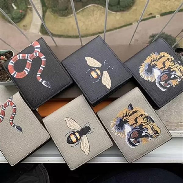 men animal short wallet leather black snake tiger bee wallets women long style luxury purse card holders with gift box243k, Red;black
men animal short wallet leather black snake tiger bee wallets women long style luxury purse card holders with gift box243k, Red;black