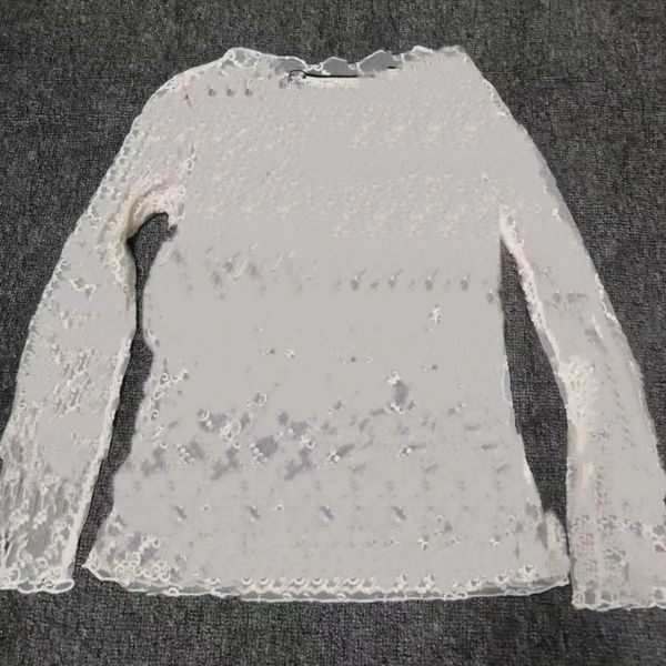 semi-turtleneck women's blouses lace leggings women's inner autumn and winter fashionable hollow folded gauze black mesh top, White
semi-turtleneck women's blouses lace leggings women's inner autumn and winter fashionable hollow folded gauze black mesh top, White