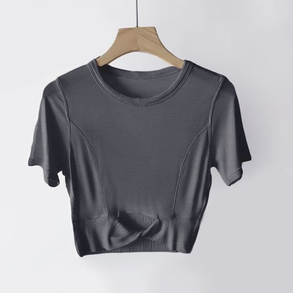ll women yoga cropped women's modal t-shirt ribbed short modal short sleeve breathable tight sports jogging ll6751
ll women yoga cropped women's modal t-shirt ribbed short modal short sleeve breathable tight sports jogging ll6751
