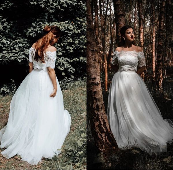 2 pieces wedding dresses lace bridal gowns layers tulle skirts bottom 2023 new arrival, White
2 pieces wedding dresses lace bridal gowns layers tulle skirts bottom 2023 new arrival, White