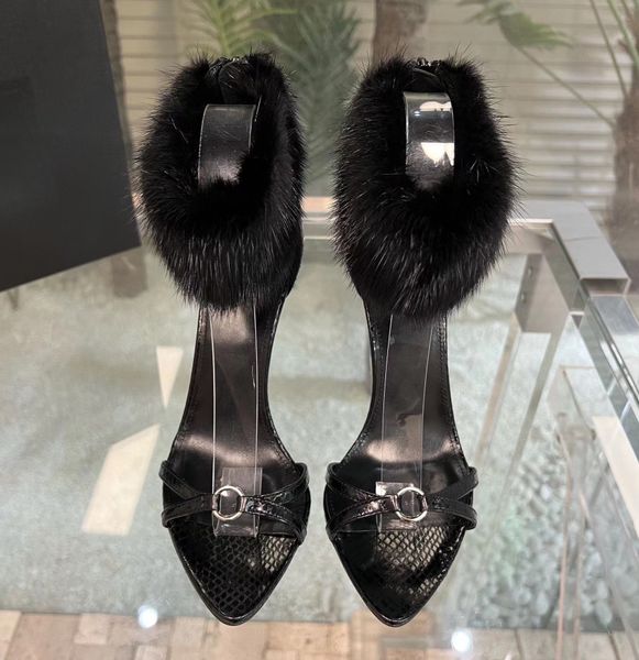 designer's latest sandals shoes super spicy queen's fur nude high-heeled shoes elegant wedding party women's shoes, Black
designer's latest sandals shoes super spicy queen's fur nude high-heeled shoes elegant wedding party women's shoes, Black