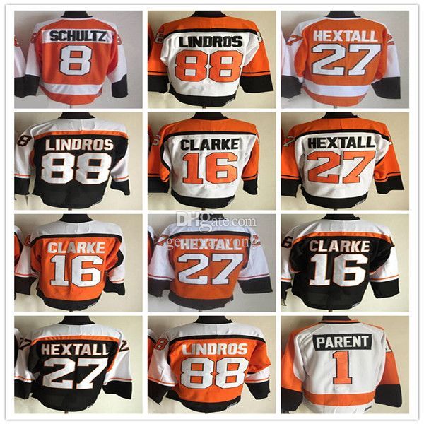 custom men ccm vintage hockey jerseys 88 eric lindros 16 bobby clarke 27 ron hextall 1 bernie parent 8 dave schultz stitched retro uniforms, Black;red
custom men ccm vintage hockey jerseys 88 eric lindros 16 bobby clarke 27 ron hextall 1 bernie parent 8 dave schultz stitched retro uniforms, Black;red