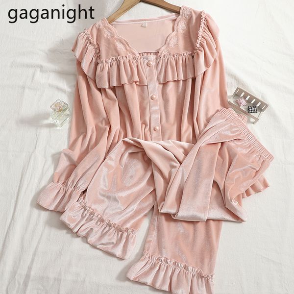 women's sleepwear gaganight women two piece pajamas autumn winter sweet fairy french velvet breasted ruffled loose thin harem pants 230, Black;red
women's sleepwear gaganight women two piece pajamas autumn winter sweet fairy french velvet breasted ruffled loose thin harem pants 230, Black;red