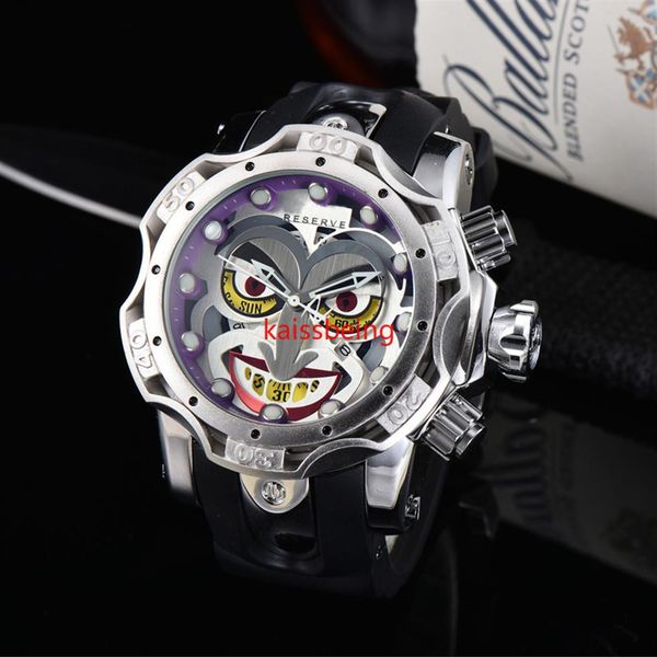 ksa luxury brand undefeated reserve venom dc comics joker rubber strap 52mm men quartz watch reloj hombres314f217g, Slivery;brown
ksa luxury brand undefeated reserve venom dc comics joker rubber strap 52mm men quartz watch reloj hombres314f217g, Slivery;brown