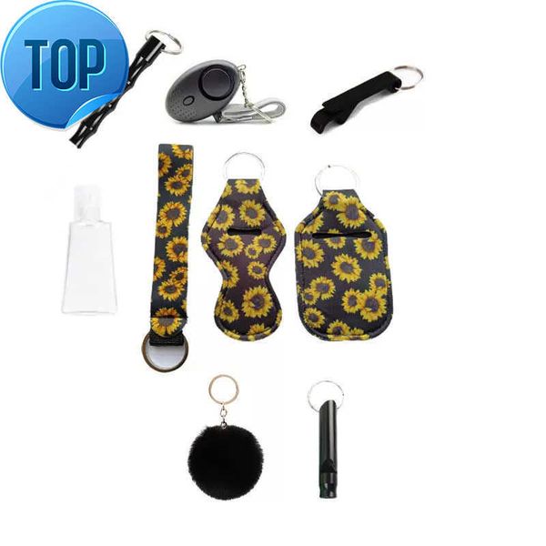 9 pcs defense key rings set include alarm pompom hand sanitizer wrist strap lipstick keychains whistle opener 30ml empty bottle for, Slivery;golden
9 pcs defense key rings set include alarm pompom hand sanitizer wrist strap lipstick keychains whistle opener 30ml empty bottle for, Slivery;golden