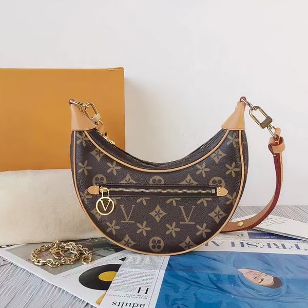 designer the loop shoulder bag m81098 women's mens luxury half moon metal fitting genuine leather classic vintage old flower clutch han
designer the loop shoulder bag m81098 women's mens luxury half moon metal fitting genuine leather classic vintage old flower clutch han