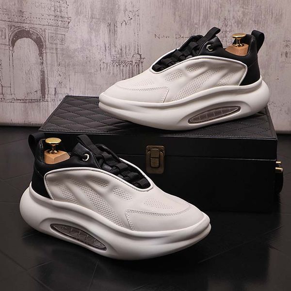 men's casual shoes designer men loafers thick bottom heighten shoes tidal current male sneakers chaussure 38-43, Black 
men's casual shoes designer men loafers thick bottom heighten shoes tidal current male sneakers chaussure 38-43, Black