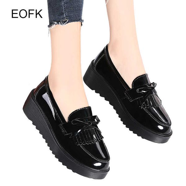 dress shoes eofk spring autumn women flat loafers slipon fringe sweet patent leather black round toe casual platform shoes
dress shoes eofk spring autumn women flat loafers slipon fringe sweet patent leather black round toe casual platform shoes
