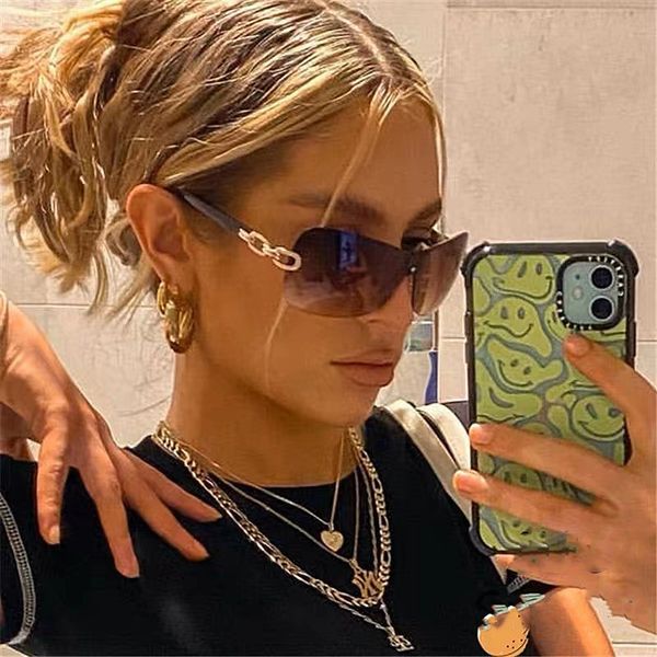 New European and American frameless one-piece sunglasses women's Y2K millennium integrated windproof sunglasses women's tide wholesale
New European and American frameless one-piece sunglasses women's Y2K millennium integrated windproof sunglasses women's tide wholesale