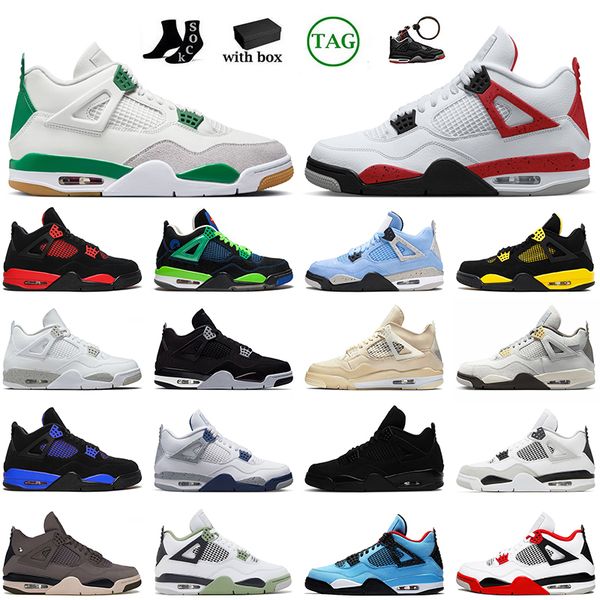 2023 with box jumpman 4 mens basketball shoes 4s pine green pn dust red cement thunder military black cat university blue sail men women sne
2023 with box jumpman 4 mens basketball shoes 4s pine green pn dust red cement thunder military black cat university blue sail men women sne
