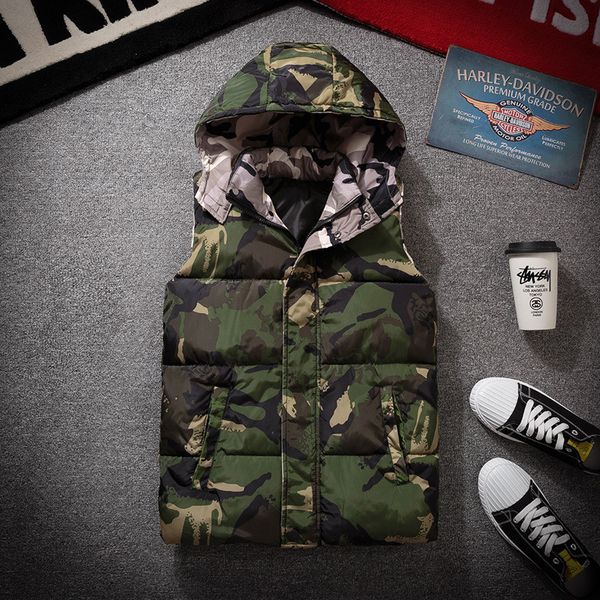 men's vests camouflage mens hooded vest coats ultralight sleeveless puffer jackets 100 polyester ultra warm outerwear roupa masculina 2, Black;white
men's vests camouflage mens hooded vest coats ultralight sleeveless puffer jackets 100 polyester ultra warm outerwear roupa masculina 2, Black;white