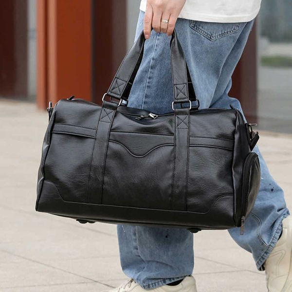 duffel bags male pu leather travel bag black large duffle carry on luggage independent shoes storage handbag fitness shoulder xm6 230309
duffel bags male pu leather travel bag black large duffle carry on luggage independent shoes storage handbag fitness shoulder xm6 230309