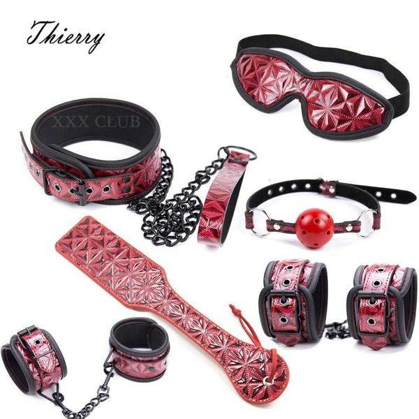 toy bondage gear thierry crimson/black tied ultimate kit blindfold ball gag collar wrist and ankle cuffs paddle spanking toys
toy bondage gear thierry crimson/black tied ultimate kit blindfold ball gag collar wrist and ankle cuffs paddle spanking toys