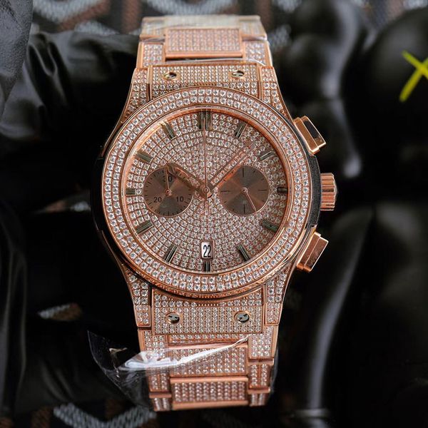 diamond watch 45mm mens imported timing quartz movement watches sapphire waterproof wristwatch montre de luxe, Slivery;brown
diamond watch 45mm mens imported timing quartz movement watches sapphire waterproof wristwatch montre de luxe, Slivery;brown