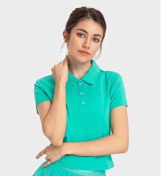 lu-335 yoga sports short-sleeved gym clothes women's lightweight quick-drying outdoor tennis polo shirt, White;red
lu-335 yoga sports short-sleeved gym clothes women's lightweight quick-drying outdoor tennis polo shirt, White;red