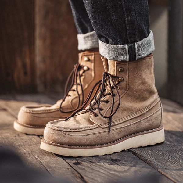 boots maden winter 9850 retro ankle for men thick bottom genuine leather desert vintage motorcycle cowboy style shoes 230309, Black
boots maden winter 9850 retro ankle for men thick bottom genuine leather desert vintage motorcycle cowboy style shoes 230309, Black