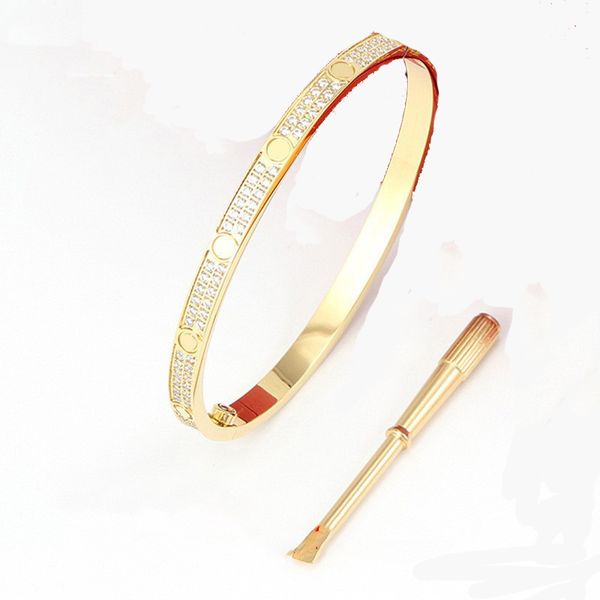 love bracelet designer jewelry high-quality gold cuff screw double row full diamond bracelets screwdriver bangles titanium steel silver wome, Black
love bracelet designer jewelry high-quality gold cuff screw double row full diamond bracelets screwdriver bangles titanium steel silver wome, Black