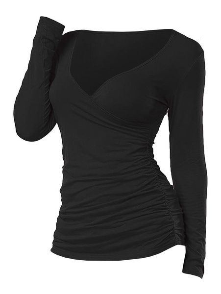 women s t shirt gothic women black ruched plunging long sleeve t shirt autumn spring v neck casual solid female tees 3xl 230308, White
women s t shirt gothic women black ruched plunging long sleeve t shirt autumn spring v neck casual solid female tees 3xl 230308, White