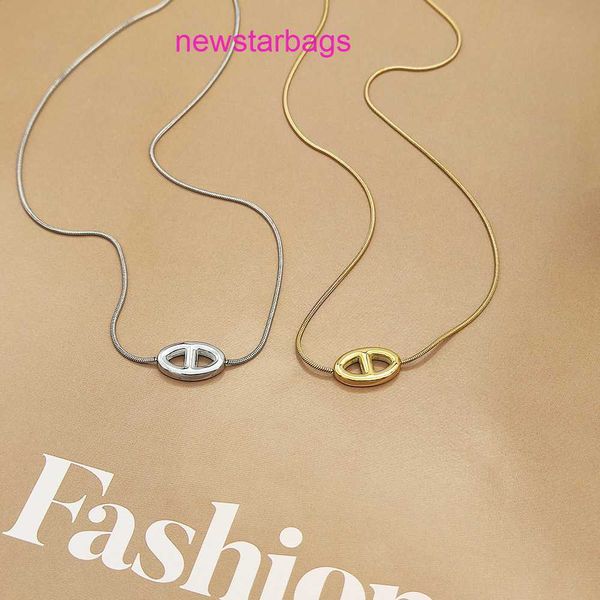 designer herms necklace for sale cold wind h pig nose titanium steel women's east gate light luxury small people fade fast snakebone ch, Silver
designer herms necklace for sale cold wind h pig nose titanium steel women's east gate light luxury small people fade fast snakebone ch, Silver
