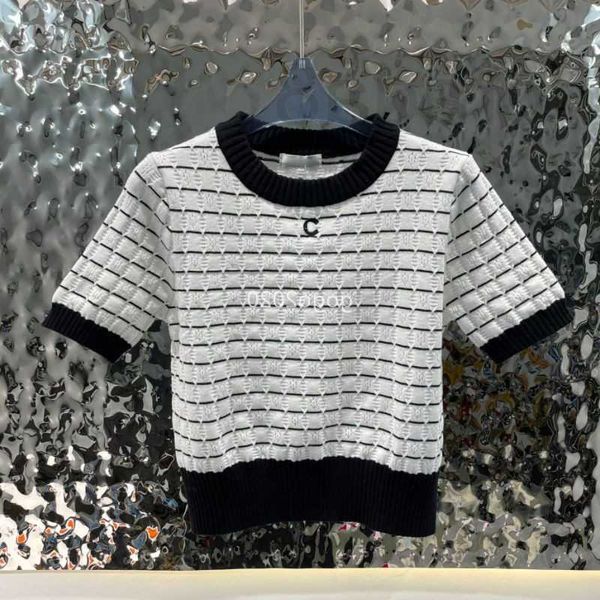 women's knits & tees designer 23ss fw t-shirt sweater with jacquard embroidery letter print runway skim crop shirt high end lf7g 9zob, White
women's knits & tees designer 23ss fw t-shirt sweater with jacquard embroidery letter print runway skim crop shirt high end lf7g 9zob, White