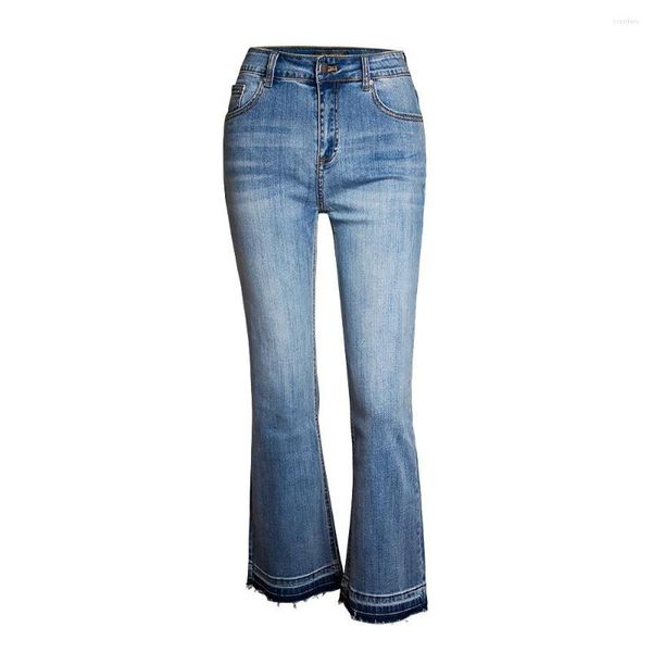 women's jeans women's washable elastic loose wide-leg cropped trousers and micro-flared, Blue
women's jeans women's washable elastic loose wide-leg cropped trousers and micro-flared, Blue
