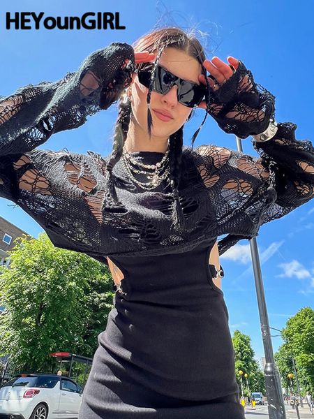 women s t shirt heyoungirl ripped hollow black crop loose high street long sleeve tshirt o neck fashion goth tee pullovers summer 90s 23030, White
women s t shirt heyoungirl ripped hollow black crop loose high street long sleeve tshirt o neck fashion goth tee pullovers summer 90s 23030, White