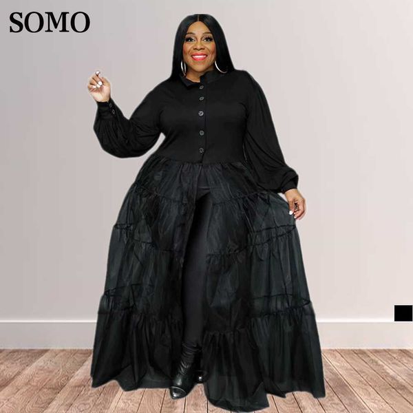 plus size dresses spring fashion balck mesh patchwork women clothing chic long sleeve maxi wholesale dropshipping 230307, Black
plus size dresses spring fashion balck mesh patchwork women clothing chic long sleeve maxi wholesale dropshipping 230307, Black