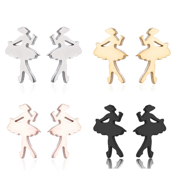 wholesale stainless steel stud earrings for women kids ballet ballerina earrings holiday party jewelry gifts rose gold black color, Golden;silver
wholesale stainless steel stud earrings for women kids ballet ballerina earrings holiday party jewelry gifts rose gold black color, Golden;silver