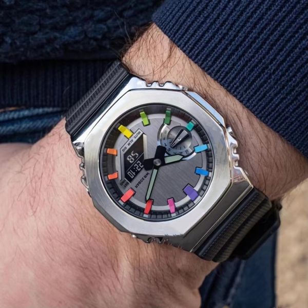 sports quartz watch original shock 2100 watch alloy ultra-thin waterproof led dial detachable assembly gm oak series world time, Slivery;golden
sports quartz watch original shock 2100 watch alloy ultra-thin waterproof led dial detachable assembly gm oak series world time, Slivery;golden