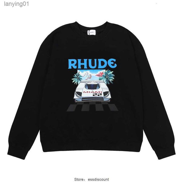 american fashion brand rhude men's hoodies sweatshirt formula f1 racing miami station limited print round hoodie for men, Black
american fashion brand rhude men's hoodies sweatshirt formula f1 racing miami station limited print round hoodie for men, Black
