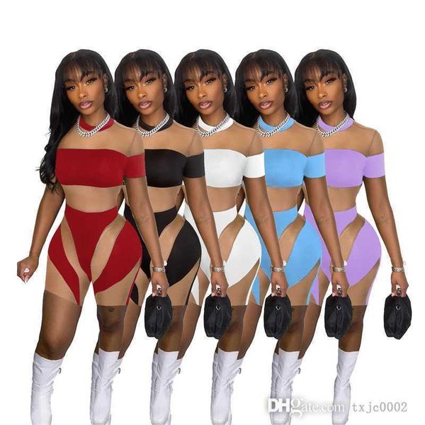 2023 women clothing jumpsuits summer fashion patchwork mesh short jumpsuit bodysuit rompers club wear, Black;white
2023 women clothing jumpsuits summer fashion patchwork mesh short jumpsuit bodysuit rompers club wear, Black;white