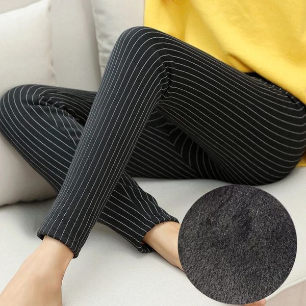 women's leggings winter warm leggings for women high waist stretch striped printed pencil pants thicken skinny female trousers p8615 23, Black
women's leggings winter warm leggings for women high waist stretch striped printed pencil pants thicken skinny female trousers p8615 23, Black