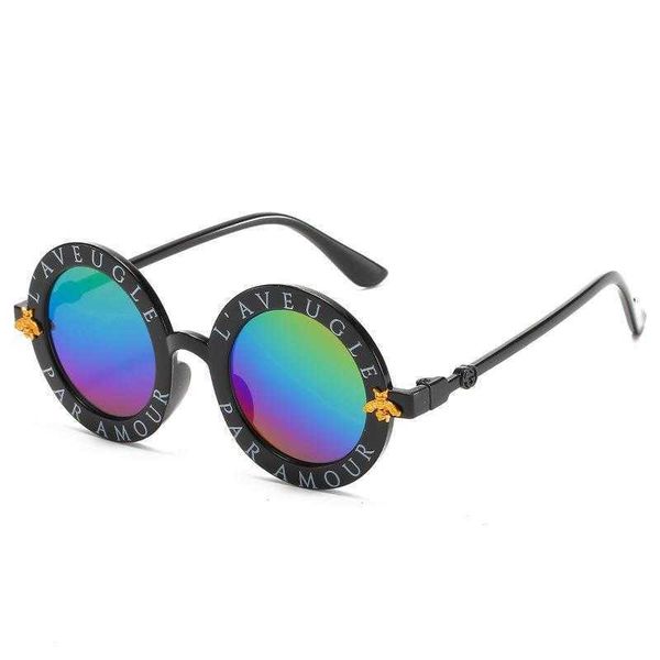 childrens bee round sunglasses personality trendy letters colorful mercury men, Blue
childrens bee round sunglasses personality trendy letters colorful mercury men, Blue