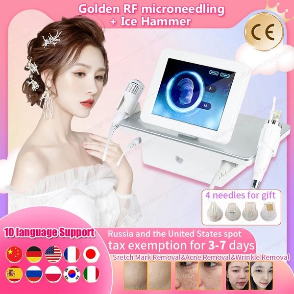 2023 portable rf 2in1 microneedle fractional cold hammer stretch mark scar acne remove face lifting body tighten rf machine
2023 portable rf 2in1 microneedle fractional cold hammer stretch mark scar acne remove face lifting body tighten rf machine