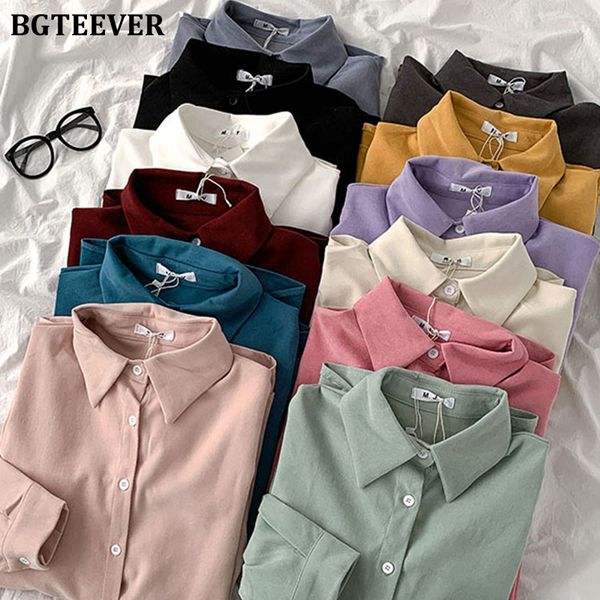 women's blouses shirts bgteever spring thick basic solid shirts for women turn-down collar ladies single-breasted blouses female loose, White
women's blouses shirts bgteever spring thick basic solid shirts for women turn-down collar ladies single-breasted blouses female loose, White