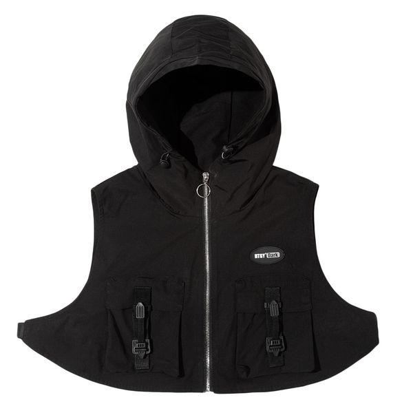 men's vests techwear funtional half length zipper hooded jackets coats overalls tactical sleeveless cargo streetwear 230309, Black;white
men's vests techwear funtional half length zipper hooded jackets coats overalls tactical sleeveless cargo streetwear 230309, Black;white