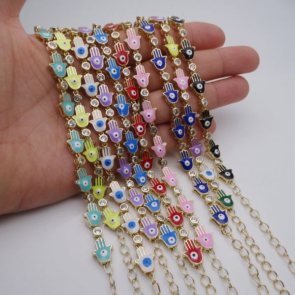inlay zircon copper plating gold drop color paint palm devil eyes bracelet magic eye charm bracelets fashion jewelry bracelet, Golden;silver
inlay zircon copper plating gold drop color paint palm devil eyes bracelet magic eye charm bracelets fashion jewelry bracelet, Golden;silver