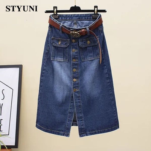 skirts cotton denim high waist with belt a line women s skirt single breasted casual korean fashion mid calf long for women 230308, Black
skirts cotton denim high waist with belt a line women s skirt single breasted casual korean fashion mid calf long for women 230308, Black