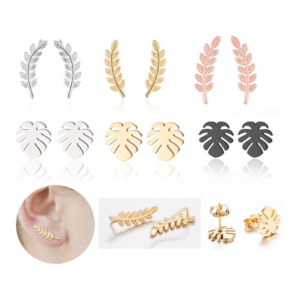 wholesale trendy stainless steel stud earring small life tree leaf clip earrings for women children kids girls gift party jewelry, Golden;silver
wholesale trendy stainless steel stud earring small life tree leaf clip earrings for women children kids girls gift party jewelry, Golden;silver