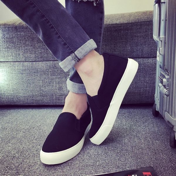 dress shoes summer korean men s canvas thick soled loafers slip on casual height increasing white sneakers zapatos hombre 230308, Black
dress shoes summer korean men s canvas thick soled loafers slip on casual height increasing white sneakers zapatos hombre 230308, Black