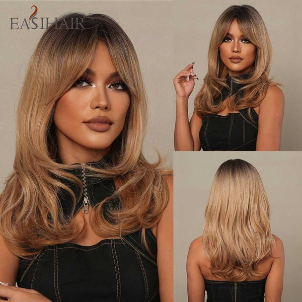 synthetic wigs easihair brown ombre long synthetic wigs women natural wavy fashion wig with bangs for heat resistant daily cosplay 230227, Black
synthetic wigs easihair brown ombre long synthetic wigs women natural wavy fashion wig with bangs for heat resistant daily cosplay 230227, Black