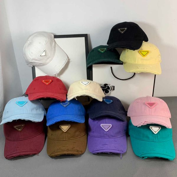 men's women's designer casquette metal triangle cap cotton solid color ripped hat sc39, Blue;gray
men's women's designer casquette metal triangle cap cotton solid color ripped hat sc39, Blue;gray