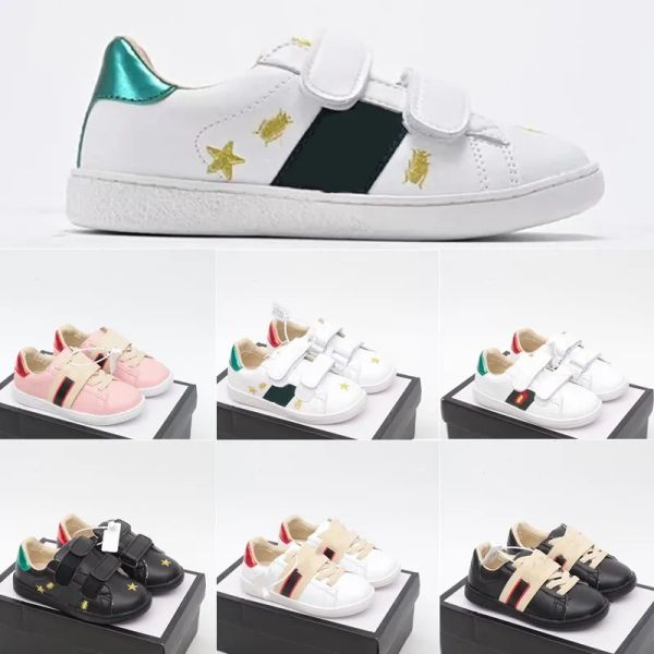 girls star shoes chirdren italy bee casual shoe white flat leather shoe green red stripe embroidered sport snake size 26-35, Black
girls star shoes chirdren italy bee casual shoe white flat leather shoe green red stripe embroidered sport snake size 26-35, Black